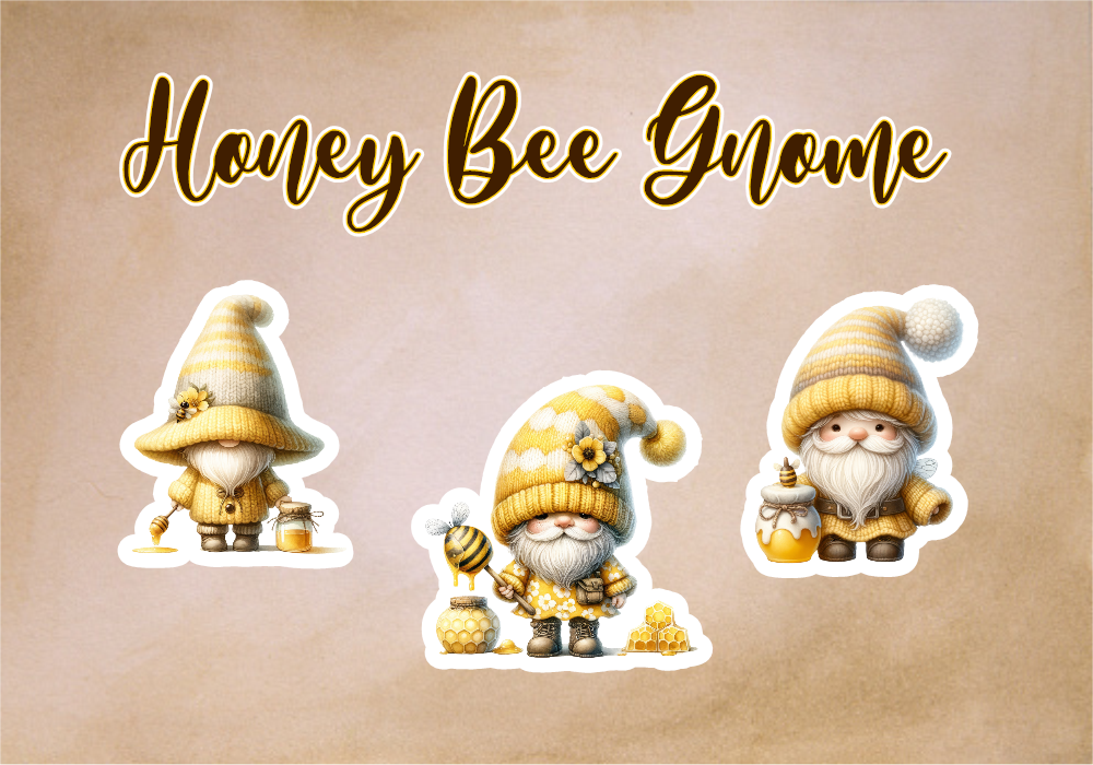 Sticker Honig Biene Gnom
